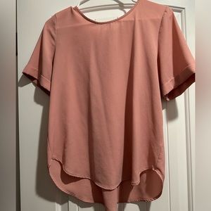 Dusty rose chiffon top